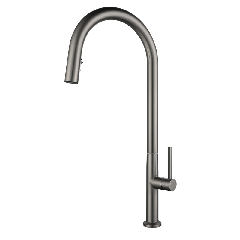 Sly China Proveedor Cepillado Gun Metal 304 Single Many Fregadero Mezclador de cocina Tapón de cocina