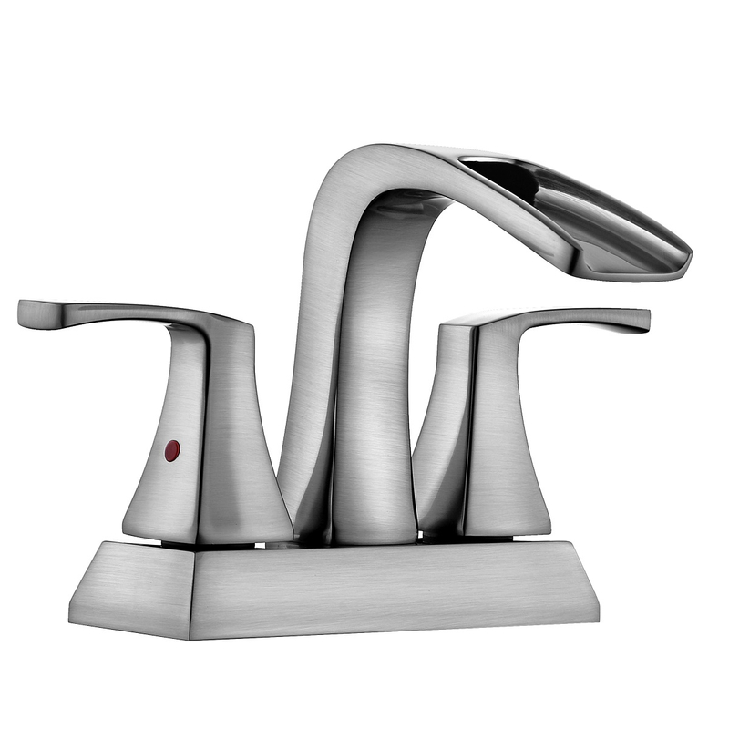 Diseño moderno de latón Sly grifo de lavabo de baño de un solo orificio en stock