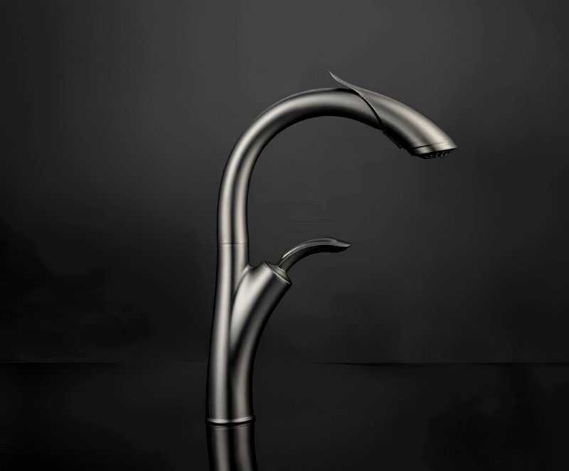 Tirar del grifo de cocina