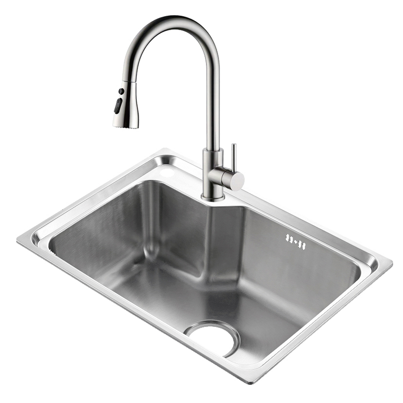 Sly Sly Single Rectangular REDEMBRADO HECHO HECHO HACIA CIBITE DE Níquel Cepillado Fregadero Cepillado Fregadero Cocina