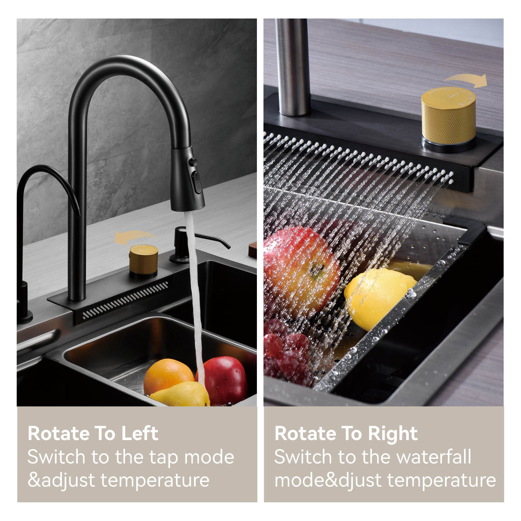 Tirar del grifo de cocina