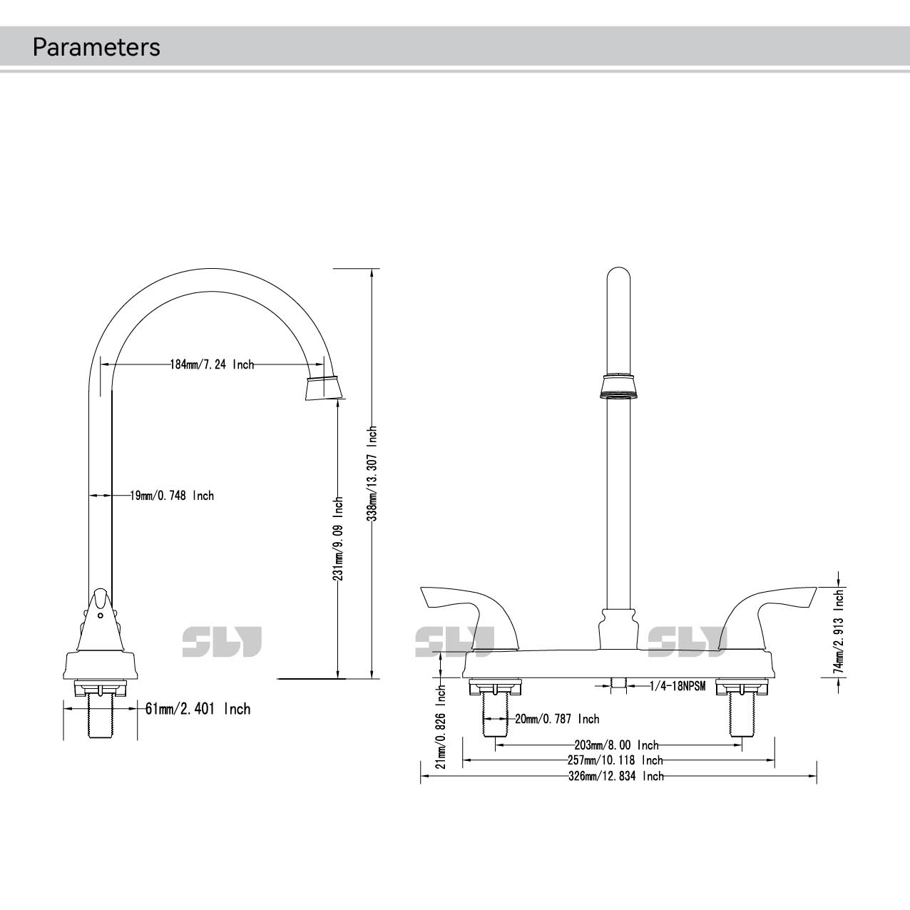 Grifo de agua montado en cubierta Grifo de fregadero de cocina