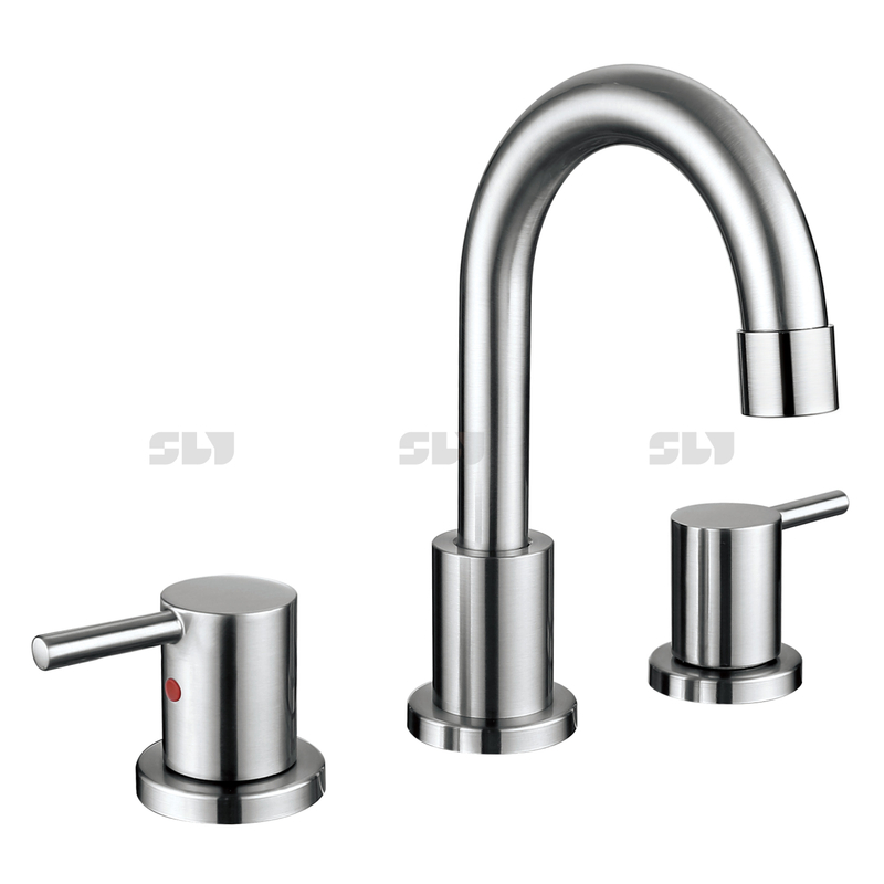 3 agujeros de 8 pulgadas grifo de agua para el lavabo del lavabo del lavabo del baño.