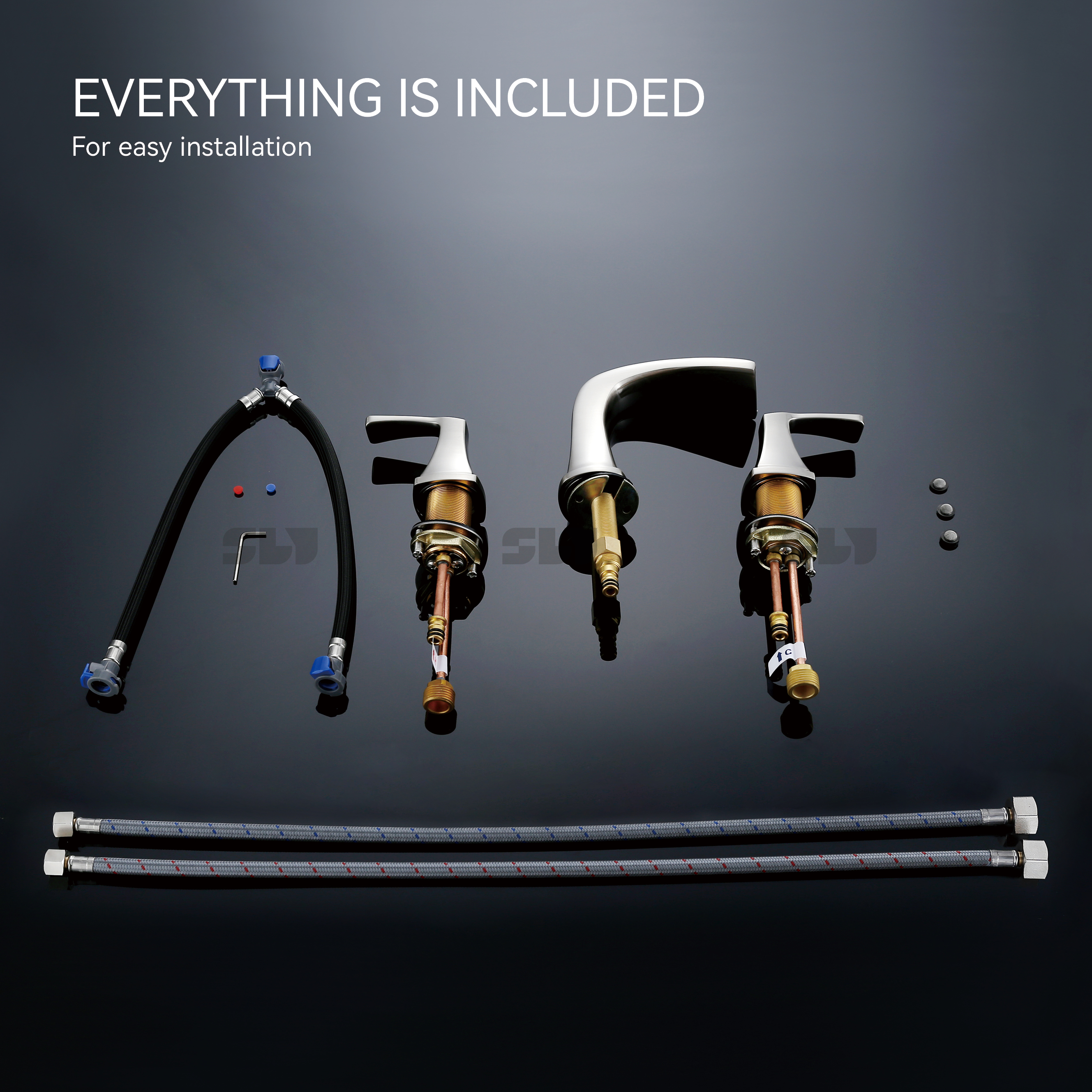 grifo del lavabo del ba&ntilde;o negro