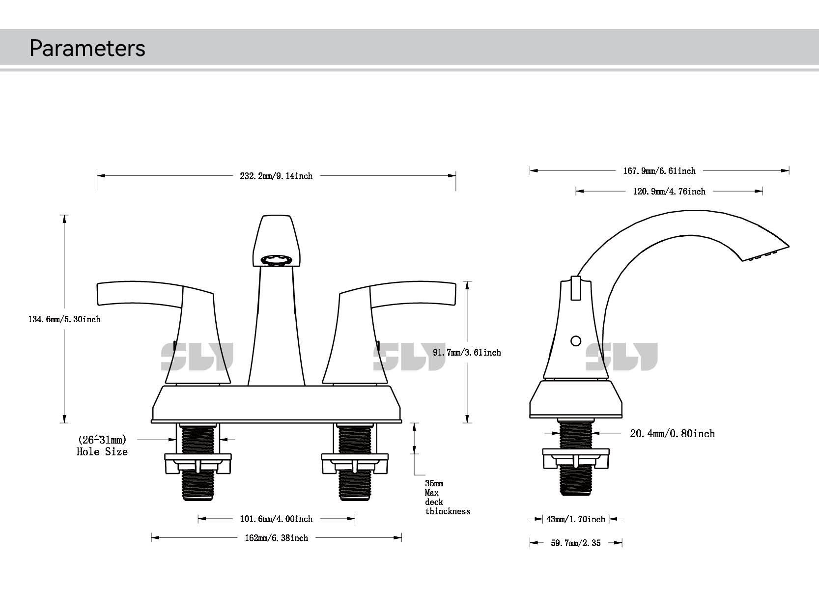 grifo monomando frio/calor