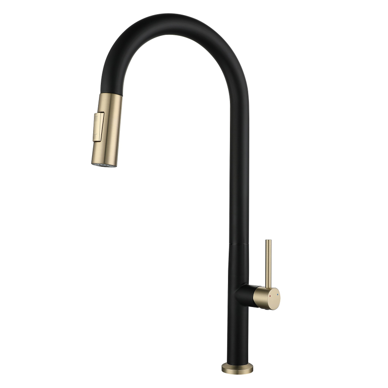 Sly mate negro pullador rociador grifo de cocina tirador de la cocina del fregadero del fregadero del fregadero de cocina flexible