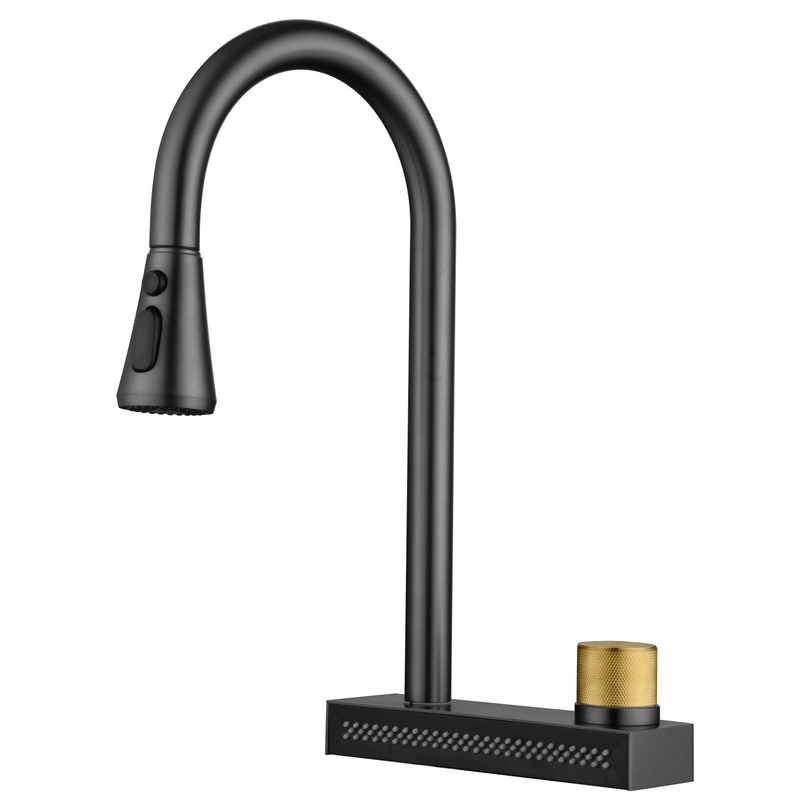 Sly Matte Black Sull Out Kitchen Frawer Pull Down Sprayer