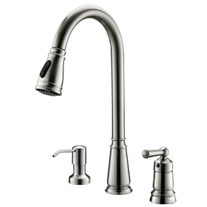 Grifo de agua de cocina de pulverizador de níquel cepillado con cepillado 