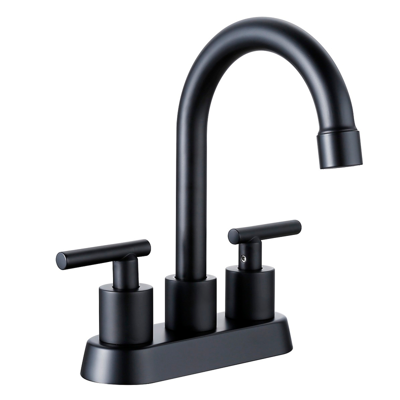 Sly Matte Black Lavatel Tanity Tanky Basin mezclador de lámina de latón sólido Fregadero