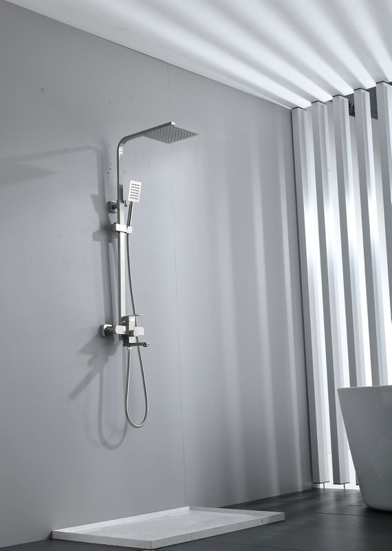 Samliyu 3-Funciones Matte Black Bathom Set System de ducha expuesta al aire libre