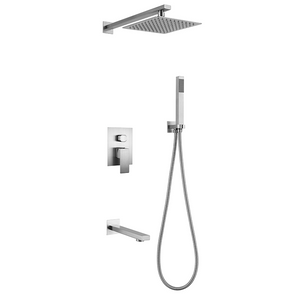 Sistema de grifo de lluvia de la cascada superior montada en la pared Samliyu Sistema de grifo escondido con patrón de spray de chorro encabezado de ducha incrustada