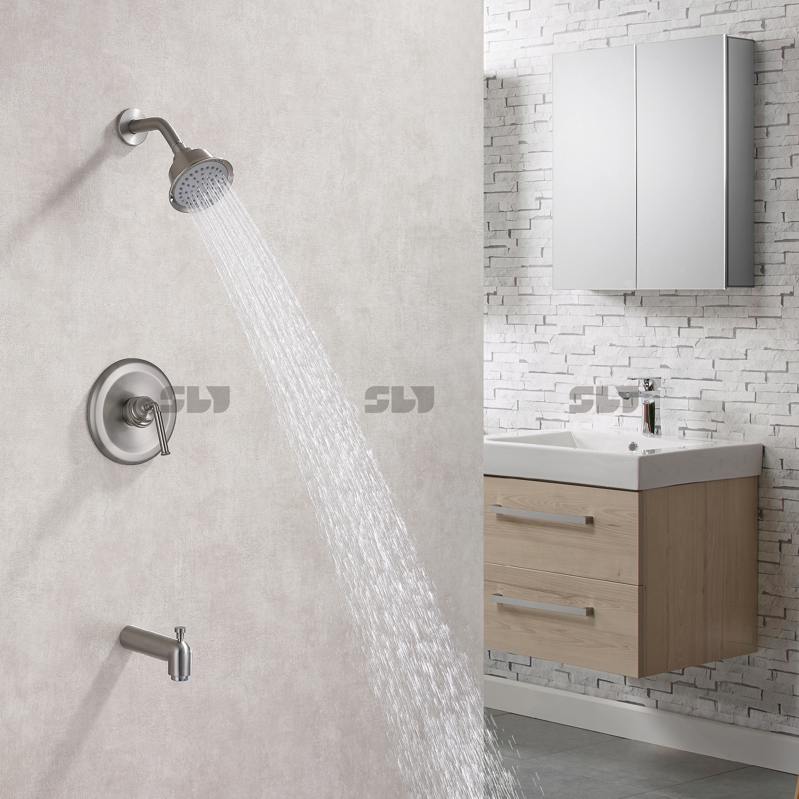 sistema de cabezal de ducha tipo lluvia