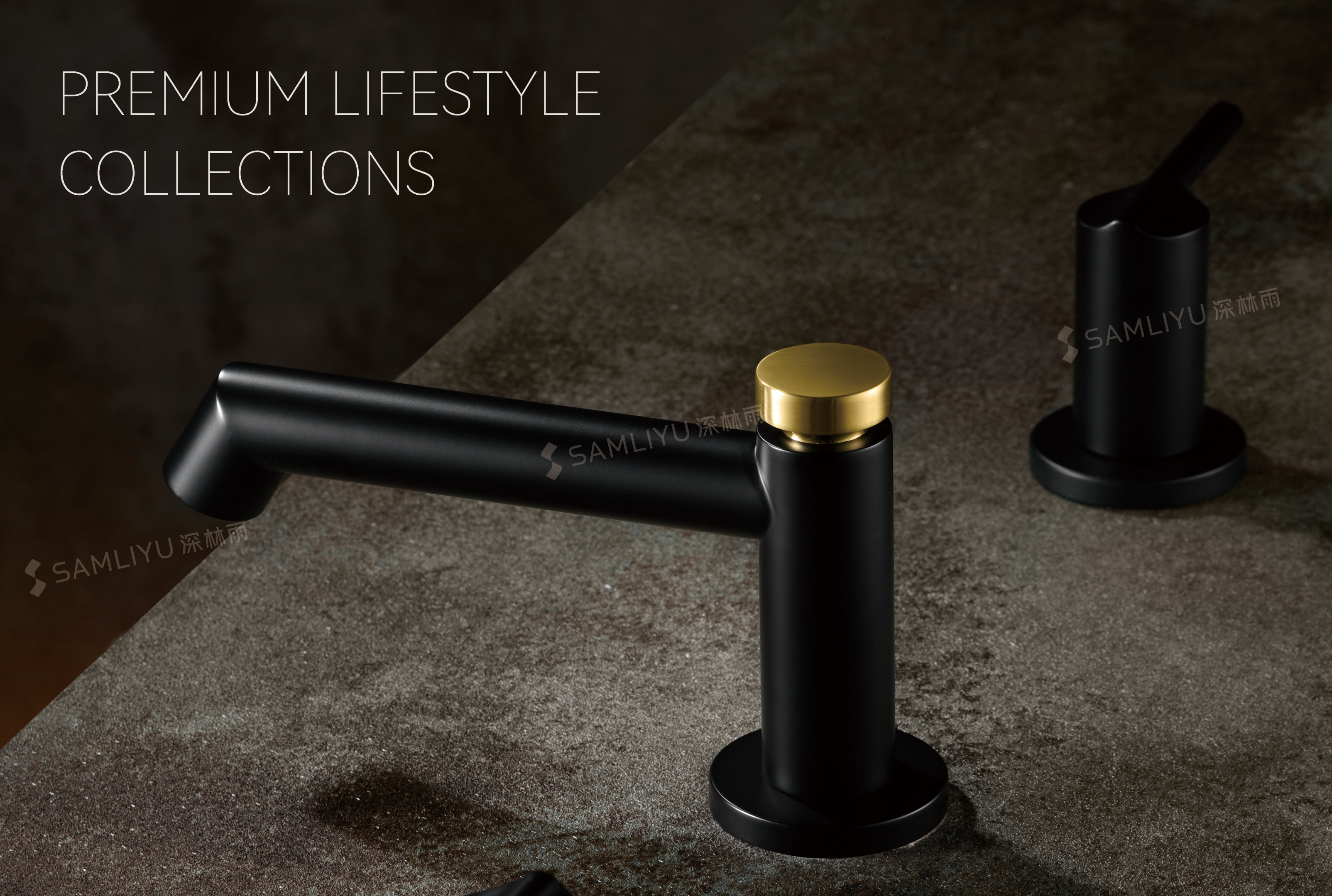 grifo de ba&ntilde;o negro