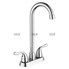 Grifo de cocina de baño de níquel cepillado de gama alta SLY, grifo de fregadero de tocador de 4 pulgadas con caño de alta calidad y doble manija