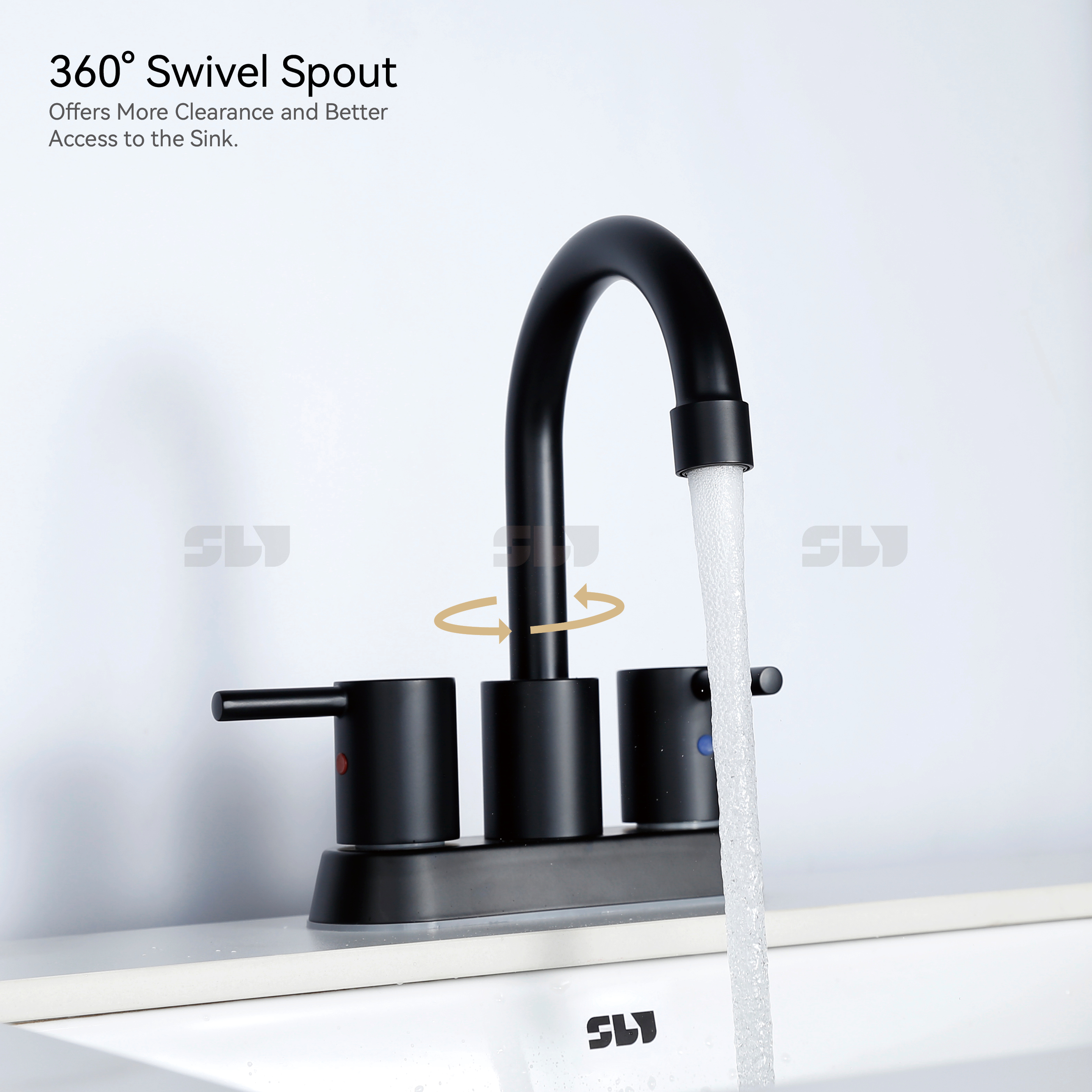 Grifo de ba&ntilde;o de 360 ​​&deg;