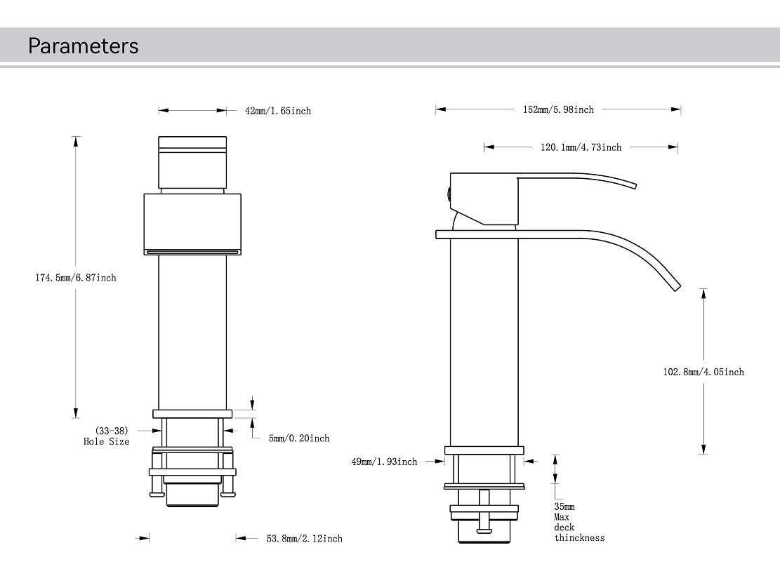 grifo montado en la pared