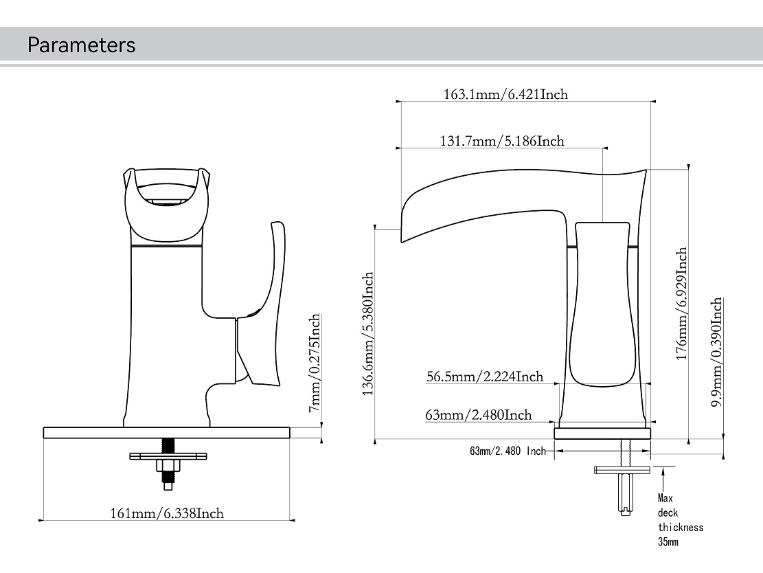 grifo de ba&ntilde;o de n&iacute;quel cepillado