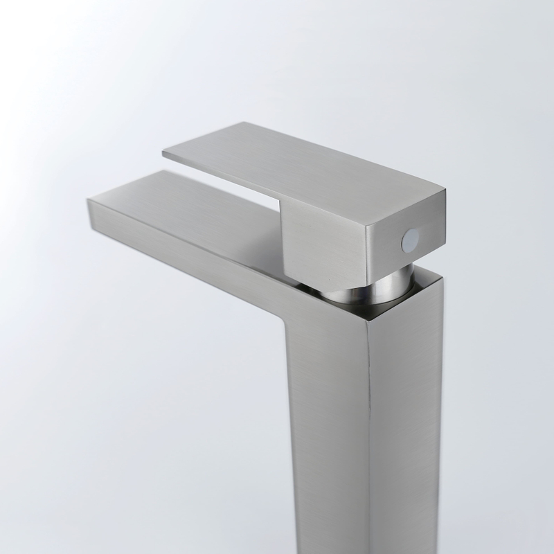 Grifo de un solo agujero de baño de acero inoxidable de acero inoxidable
