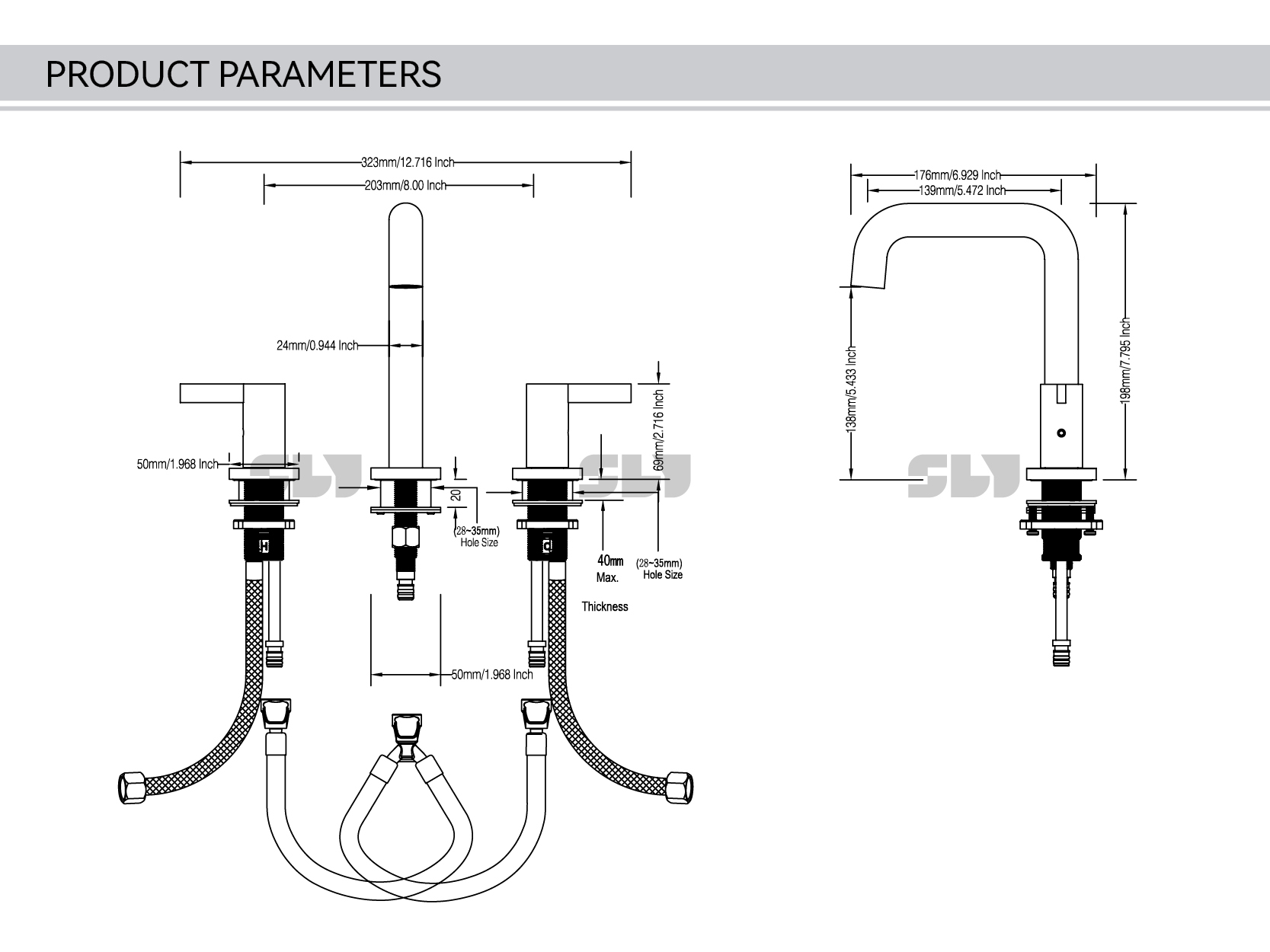 grifo de ba&ntilde;o negro