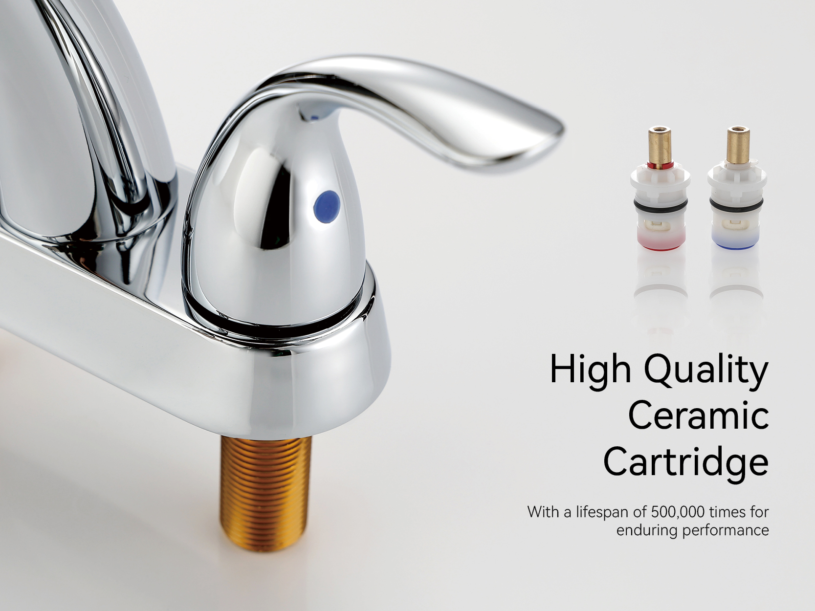 grifo de ba&ntilde;o de oro cepillado