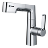 Sly zinc cepillado baño de metal de metal caliente y frío sencillo de lavado de lavado de la mano del grifo