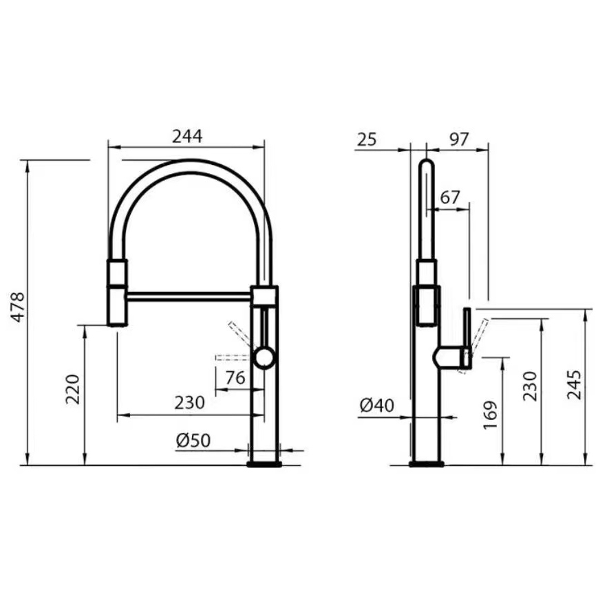 grifo de cocina sin igual