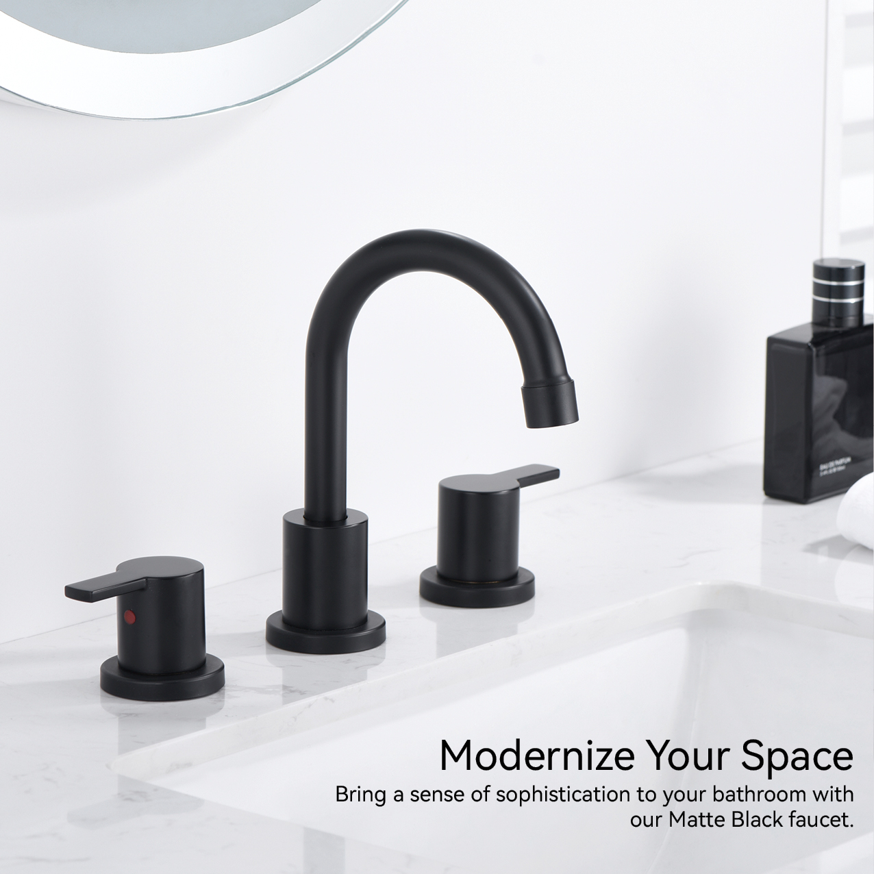 Sly Cupc Double Many Grey Baño de baño grifos de baño de 8 pulgadas 