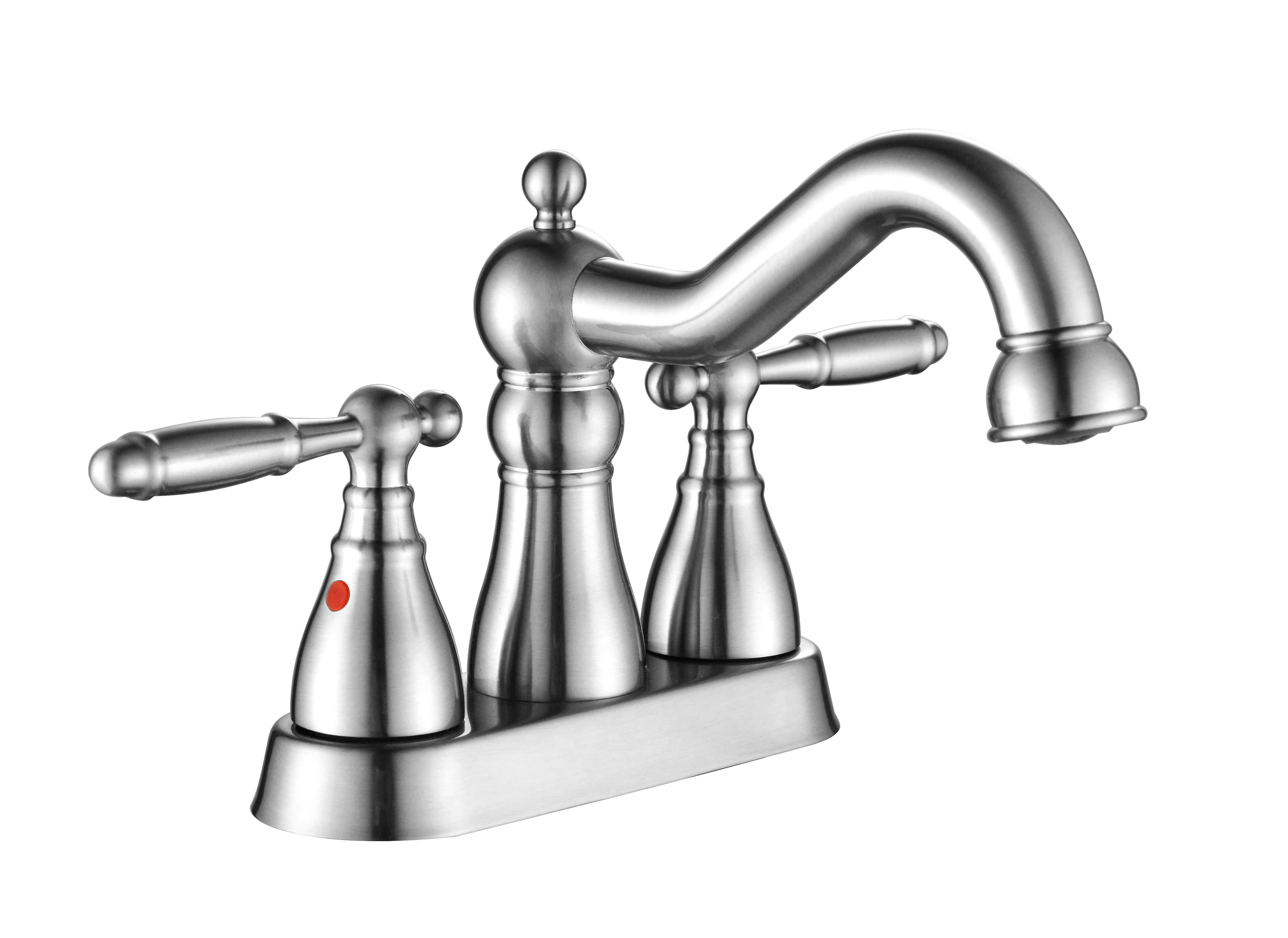 Moderno moderno de lujo doble manguito grifo de cuenca de baño grifo de 4 pulgadas 