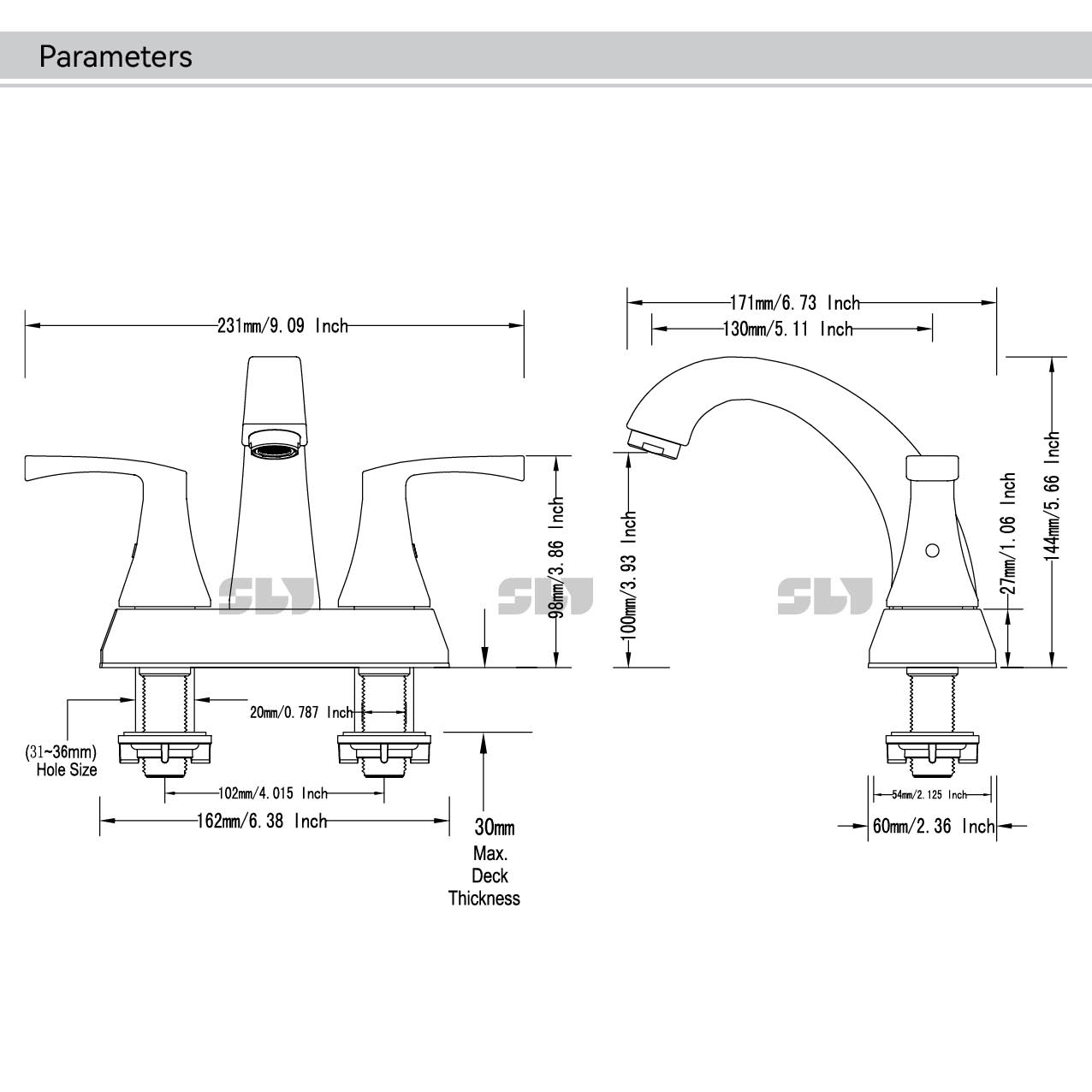 grifo de cascada para fregadero de buque 