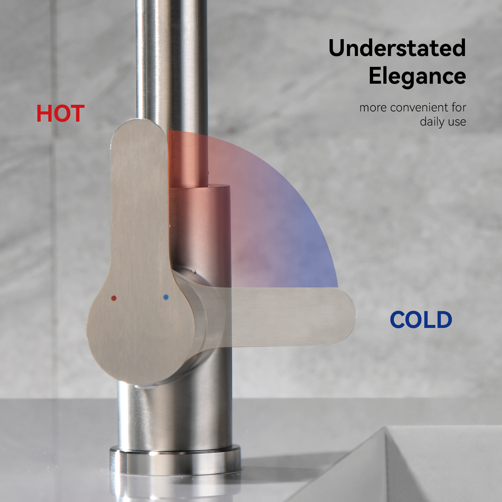 grifo de cocina de oro cepillado