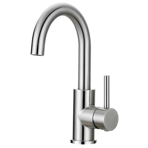 Grifo de baño de un solo agujero de cuenca de níquel cepillado con cepillado