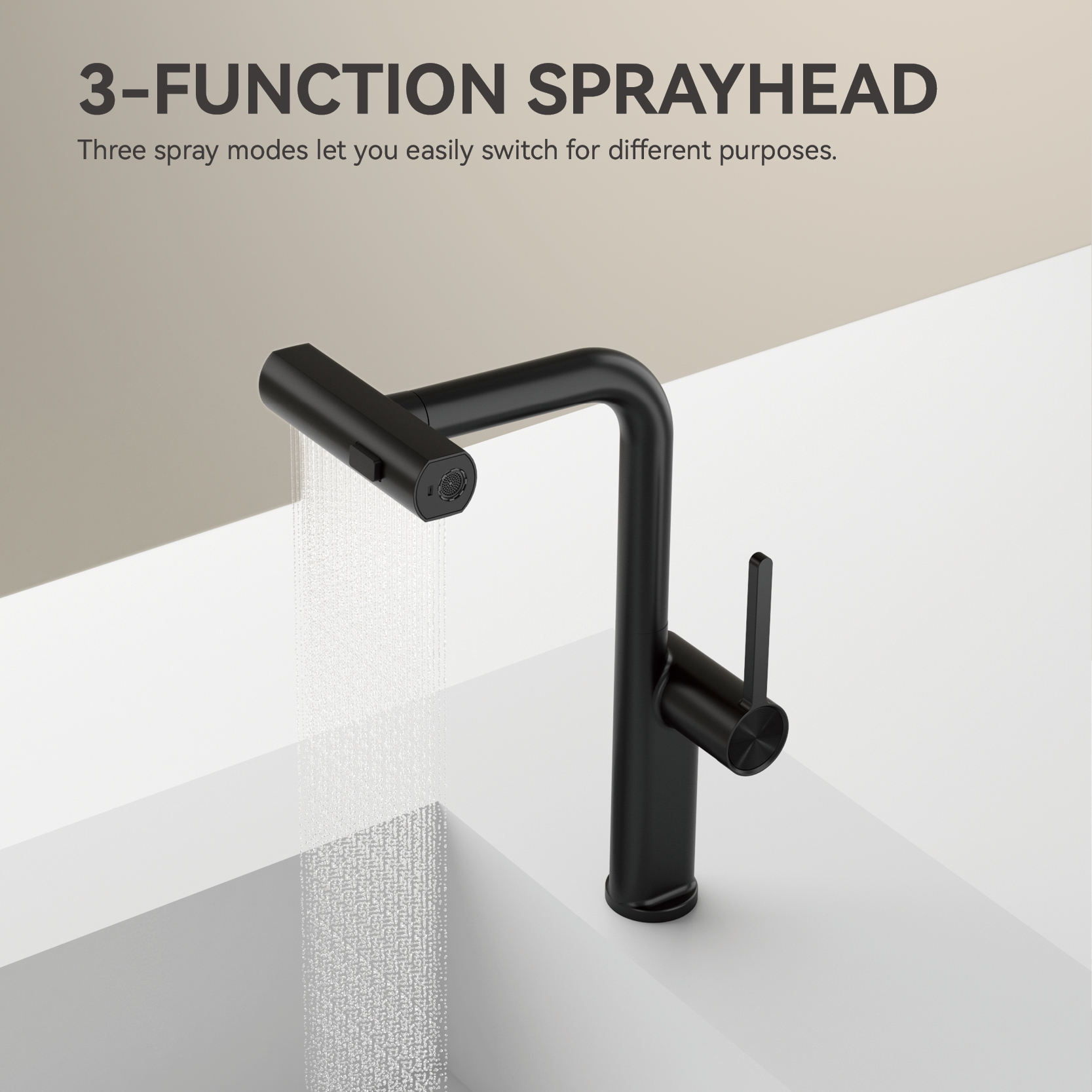 Sly Chrome Un solo agujero fría agua fría grifo de cocina moderna