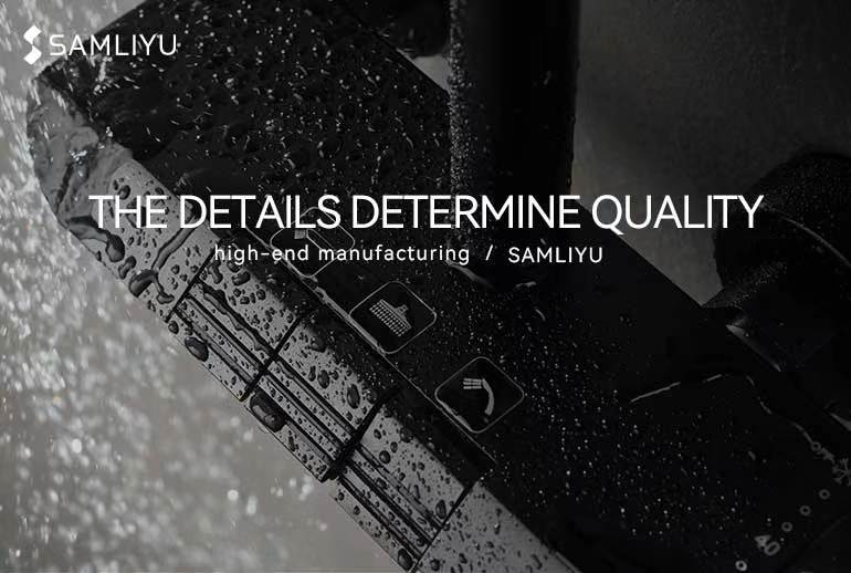 sistema de ducha negro mate con mano