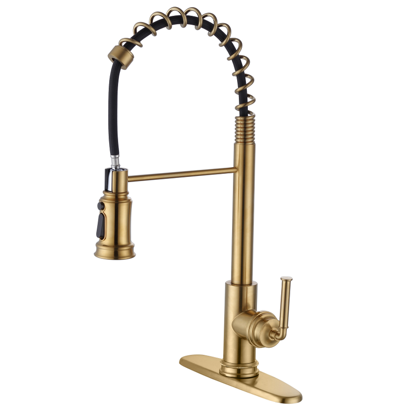 Grifos de cocina de nuevo estilo de níquel con cepillado con rociado con aerosol. 