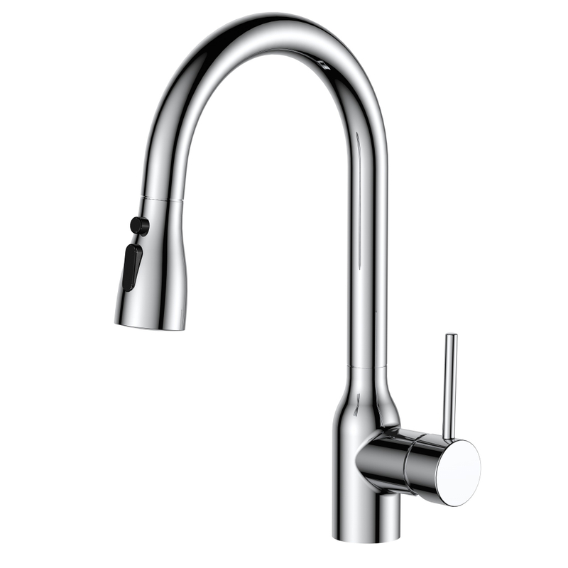 Sly Chrome Sprayer Fregadero de fregadero de la cocina de agua fría y caliente