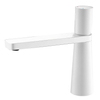 Sly Brass Matte Matte Blanco Mezclador Cascada del grifo de baño del grifo de baño de un agujero