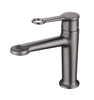 Sly Brass Matte Black Smart Home Basin Tap Grifo de baño de latón con manija y agujero individual