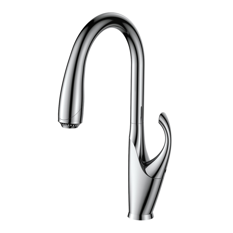 Sly Brass Chrome Pull-Out Spray Kitchen Fregadera Mezcladora de grifo