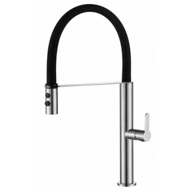 Nuevo grifo de cocina de tendencias astutas con 2 en 1 pull spray moderna manija de un solo mango de níquel cepillado grifo de fregadero de cocina de níquel