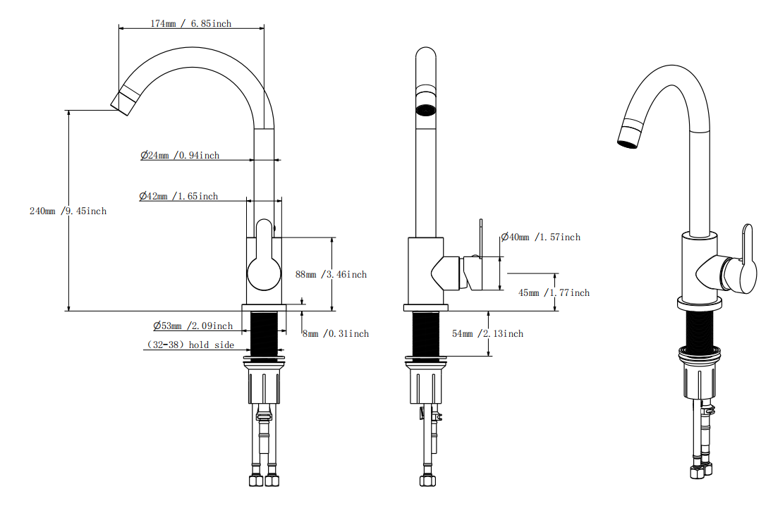 grifo de cocina crom