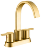 China Factory Centerset Free de baño caliente/fría de baño de dos manos Taucet de tapa de agua Goldia cepillada