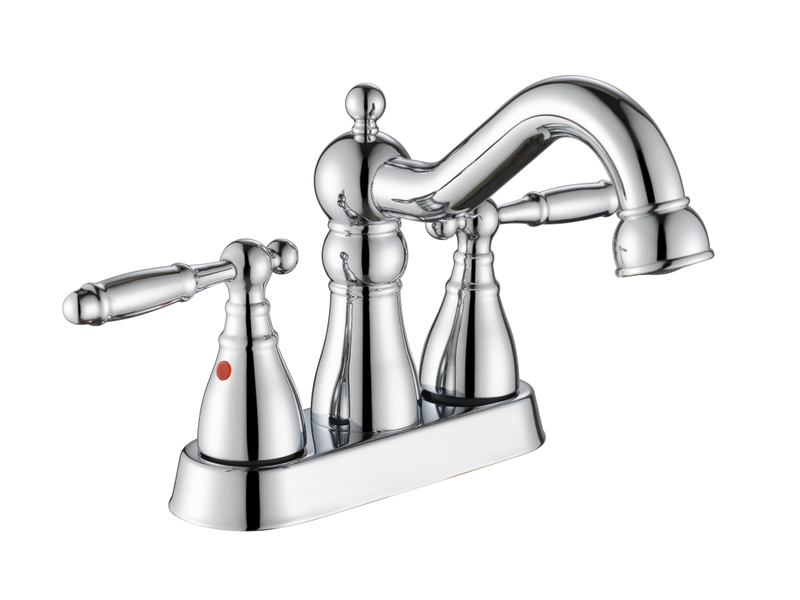 Moderno moderno de lujo doble manguito grifo de cuenca de baño grifo de 4 pulgadas 