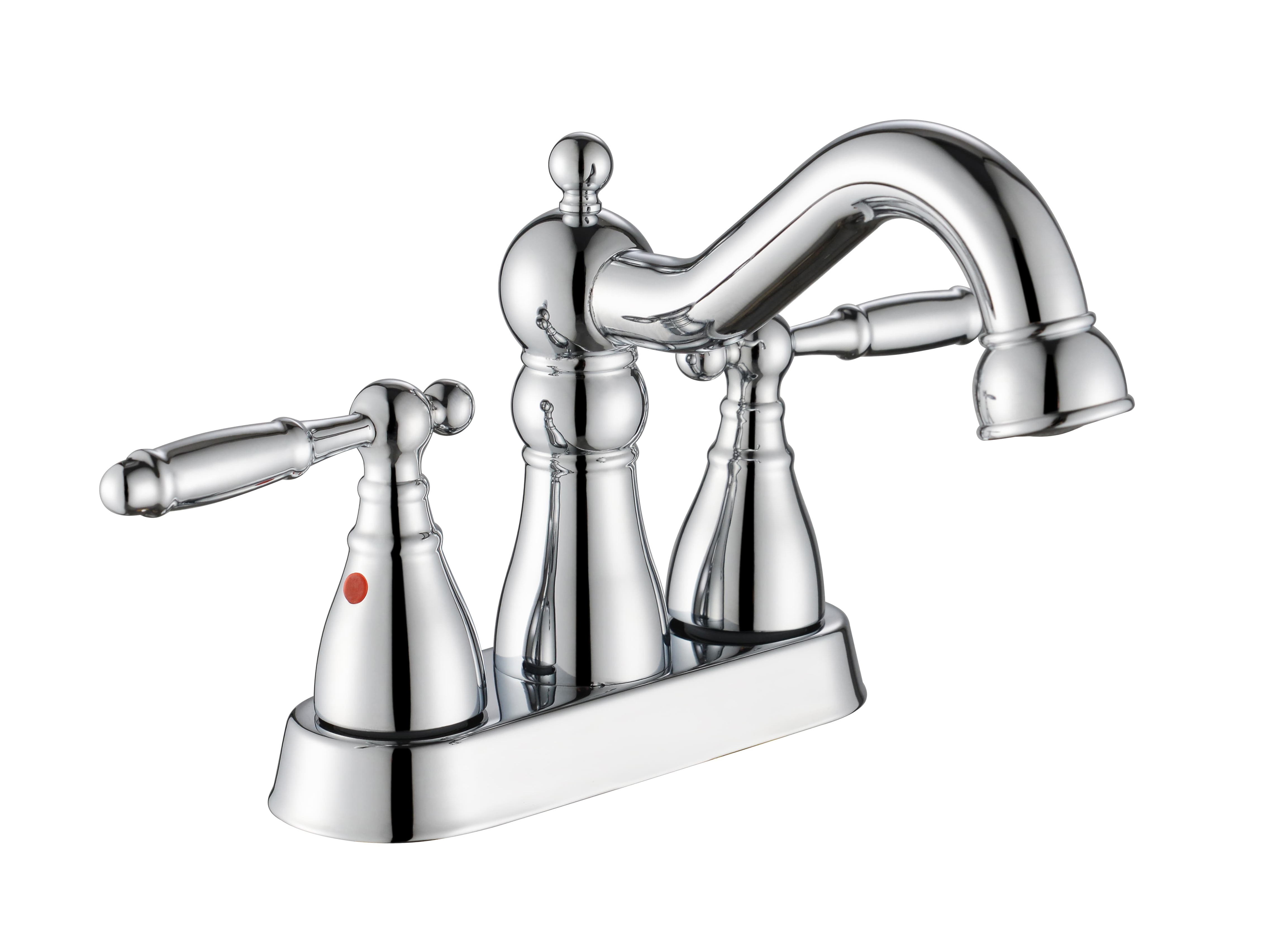 Moderno moderno de lujo doble manguito grifo de cuenca de baño grifo de 4 pulgadas 