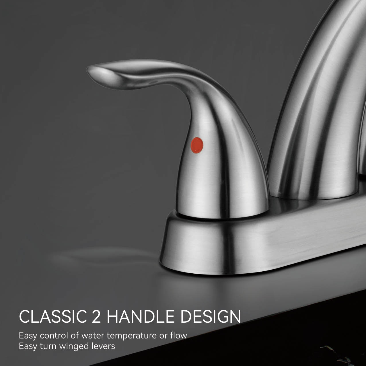 Montaje en cubierta de 3 orificios con manija doble