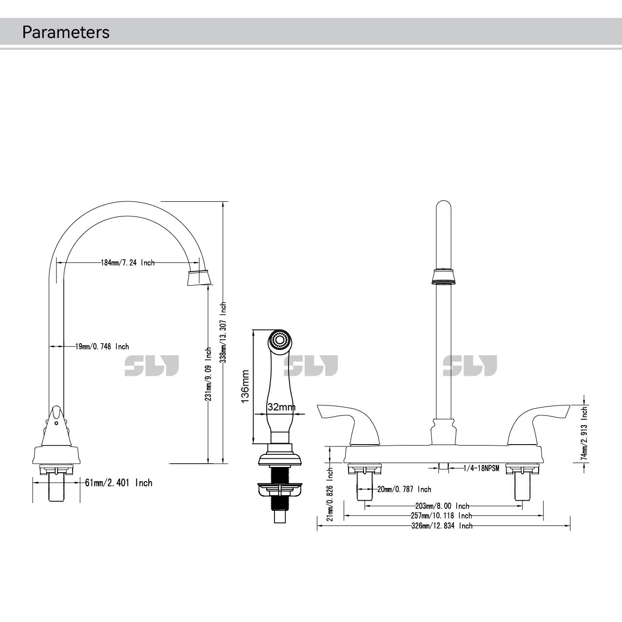grifo de cocina cromado