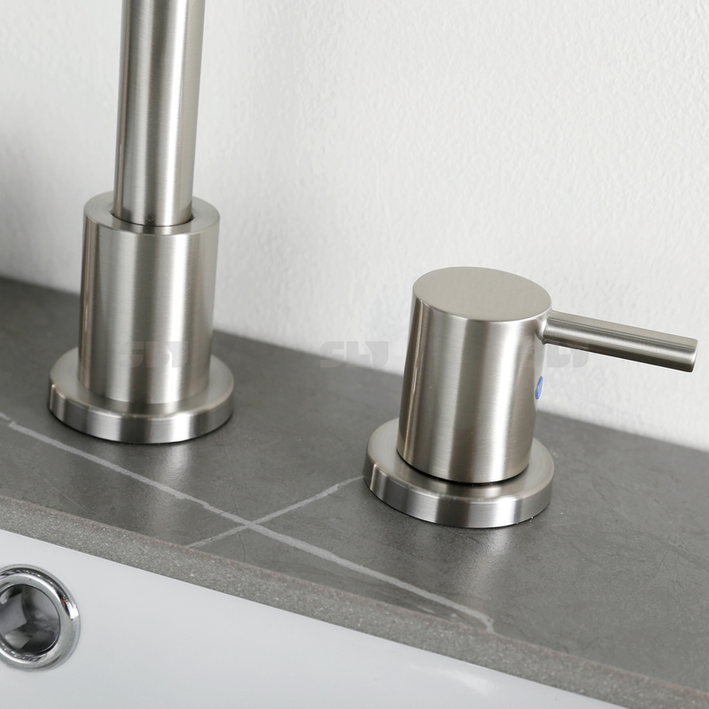 3 agujeros de 8 pulgadas grifo de agua para el lavabo del lavabo del lavabo del baño.