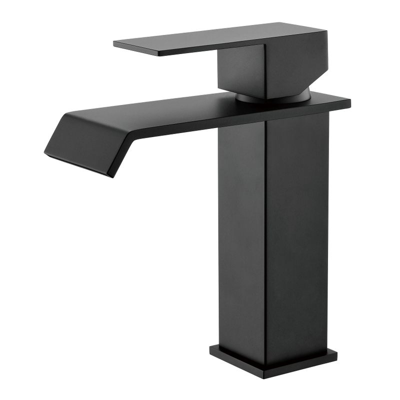 Sly Matte Black Factory Proveedor de baño Fregadero de baño Taple Manejo montado en la plataforma Manja de cuenca