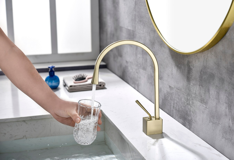 Sly Brass Cepillado Cironio Gold Single Many Curain Cromo Terminado Barato de Zinc Basin Baño