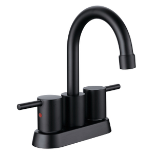 Mezclador de baño de un solo agujero de níquel cepillado con toque de cuenca de mango de un solo mango
