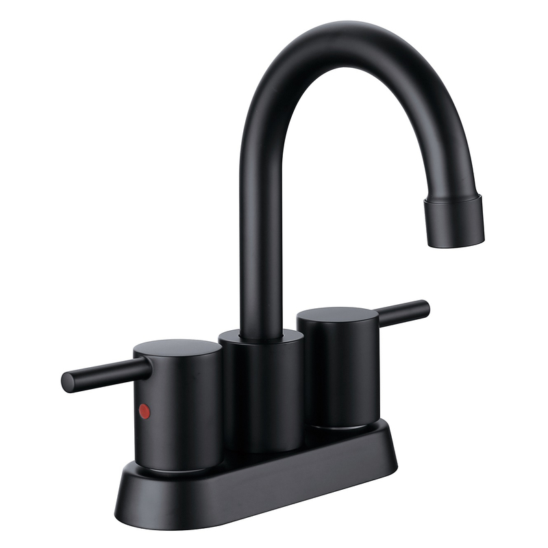 Mezclador de baño de un solo agujero de níquel cepillado con toque de cuenca de mango de un solo mango